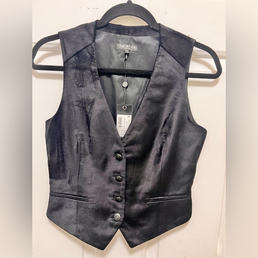 Rag & Bone Priya Velvet Vest Size 2